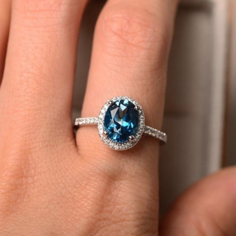 🌟LAST ONE 🌟Sterling Silver London Blue Topaz (AAAA) - Picture 8 of 9